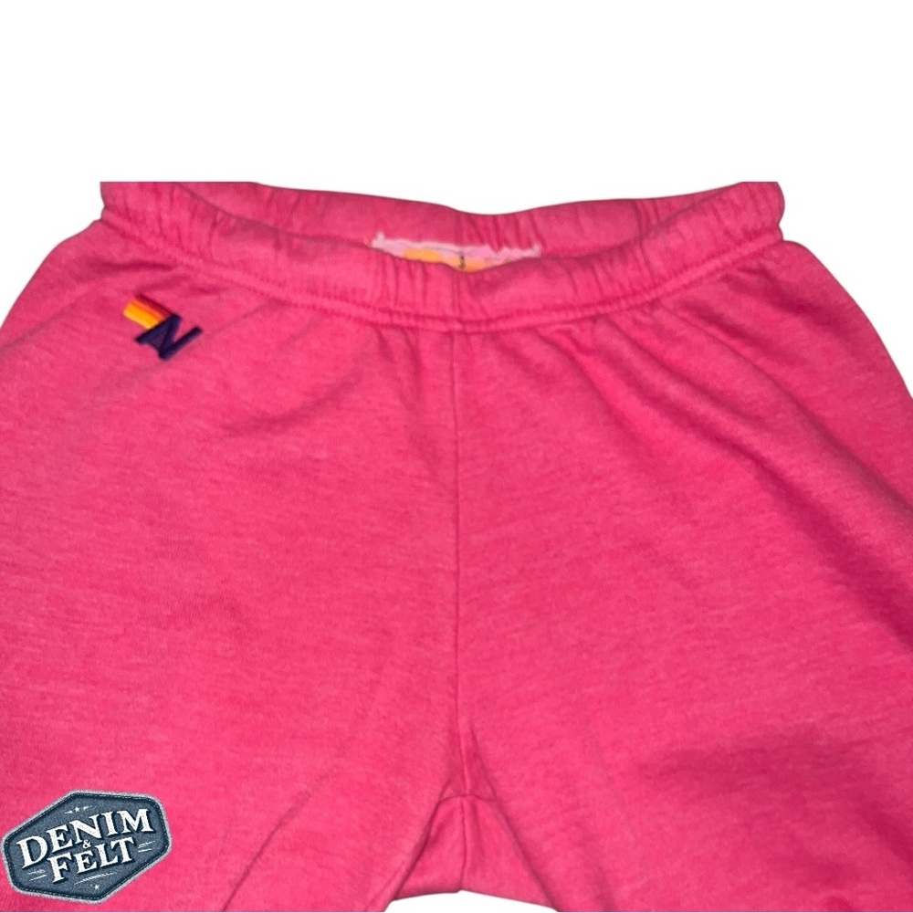 Aviator Nation Women’s Pink/Yellow Bolt Stitch Sweatpants/Joggers | PRELOVED⚡️🩷 - Picture 6 of 11